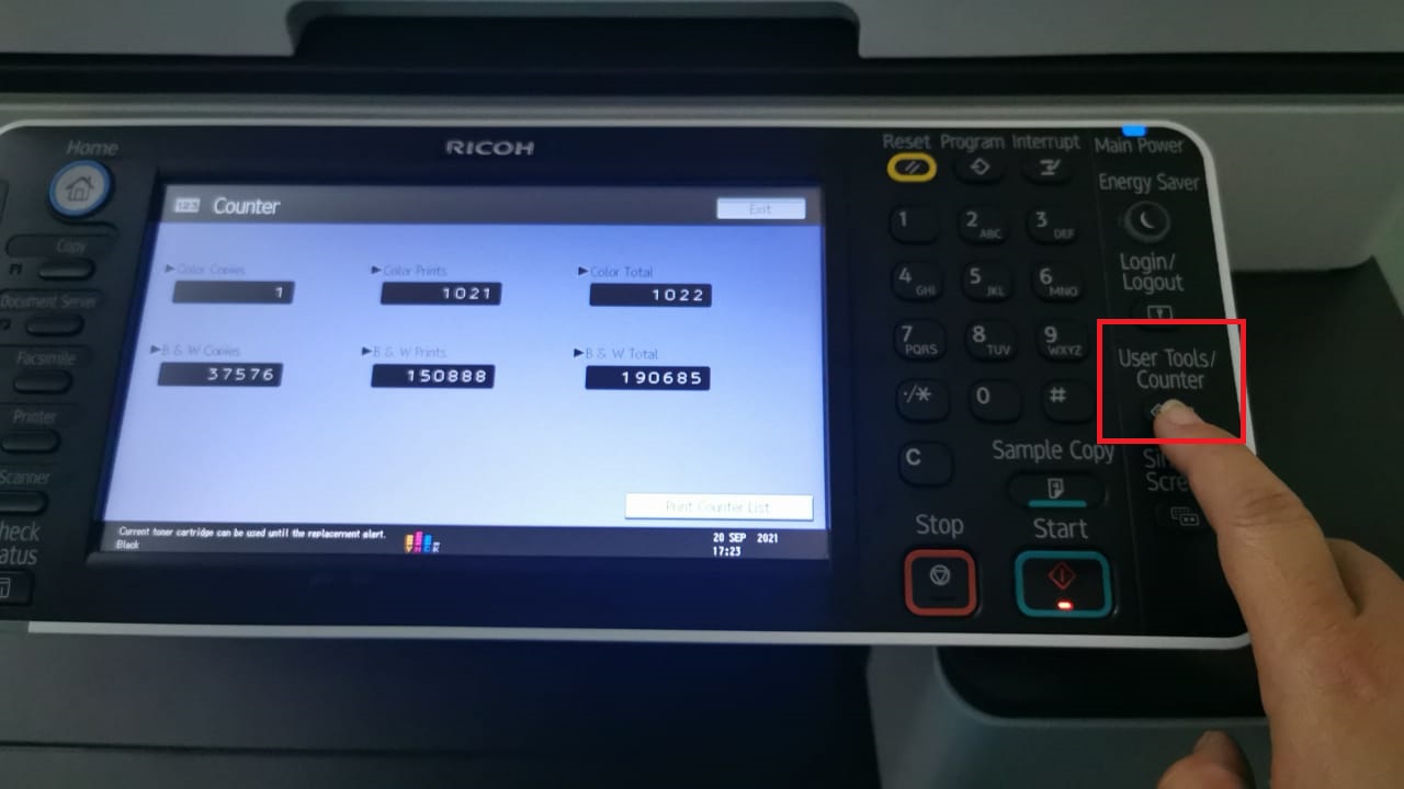 Ricoh Printer Counter Check pic 1