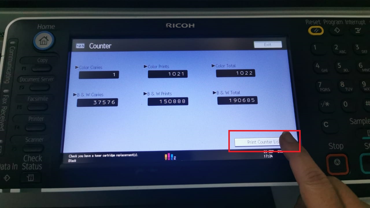Ricoh Printer Counter Check pic 3